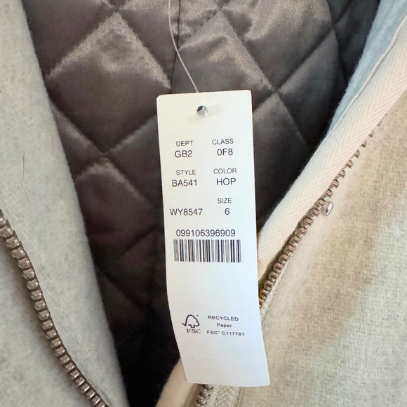 J. Crew Summit Parka Italian Stadium Cloth Wool Nello Gori Size 6 NWT - Picture 6 of 7